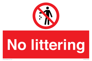 No littering